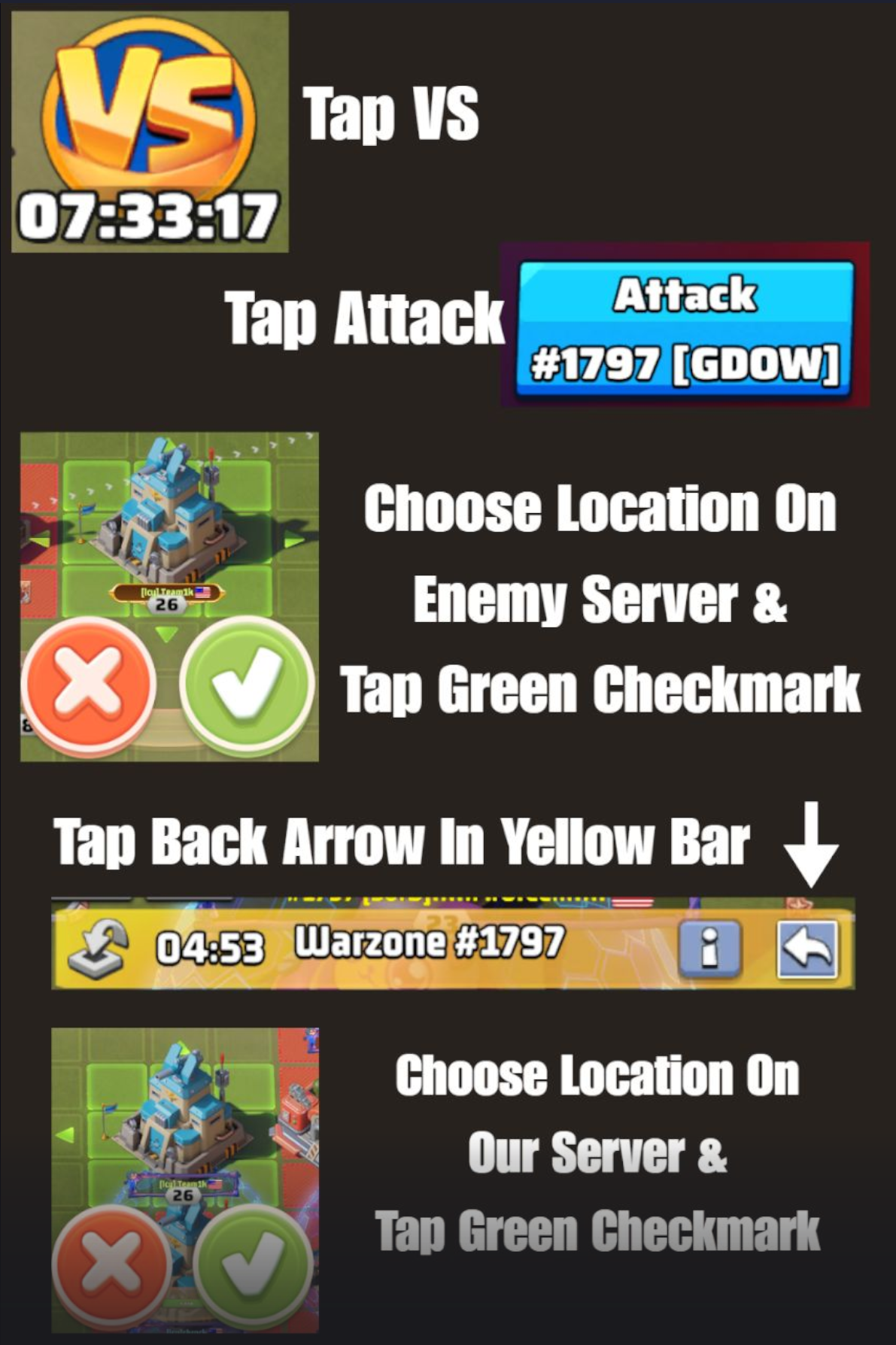 VS Buster teleport guide screenshot
